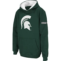 Sweat à capuche avec grand logo des Spartans de l'État du Michigan pour jeunes Stadium Athletic vert