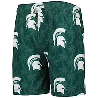 Wes & Willy Green Michigan State Spartans Palm Tree Short de bain pour jeune