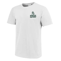 T-shirt blanc pour jeunes avec motif mascotte des Spartans de l'État du Michigan