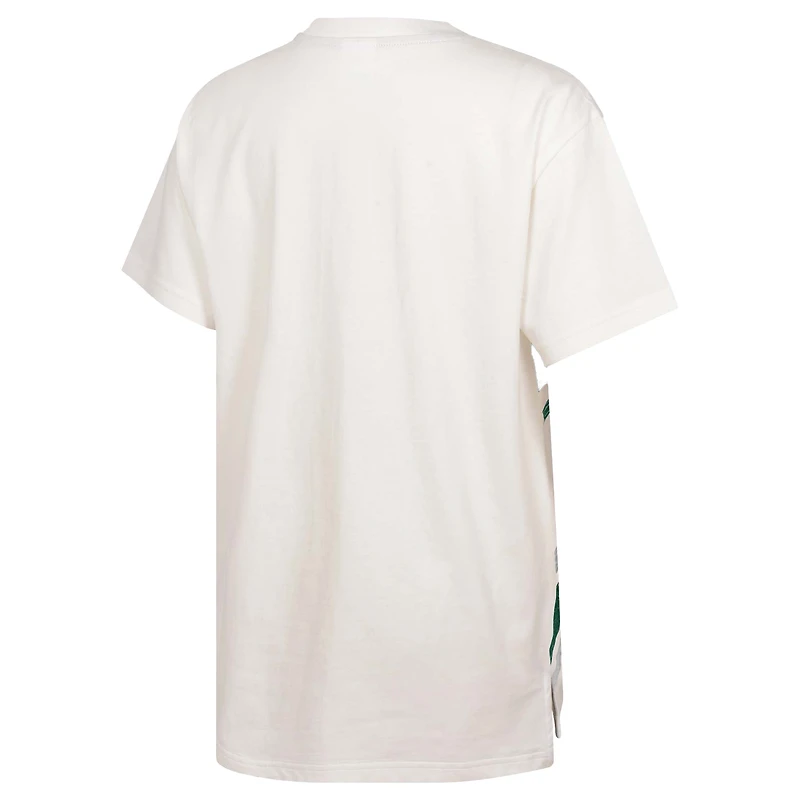T-shirt surdimensionné blanc pour jeunes Michigan State Spartans Let's Get Loud