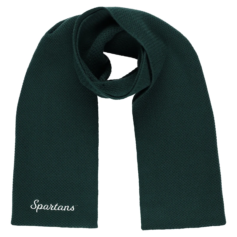 Écharpe en tricot tendance verte ZooZatz Michigan State Spartans