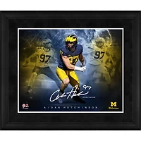 Collage de signatures en fac-similé des Wolverines du Michigan d'Aidan Hutchinson, 16" x 20"