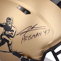 Charles Woodson Michigan Wolverines Autographed Gold Heisman Speed Authentic Helmet with "Heisman 97" Inscription
