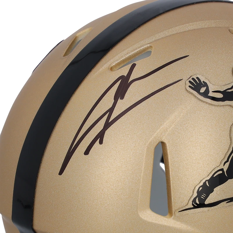 Charles Woodson Michigan Wolverines Autographed Gold Heisman Speed Mini Helmet