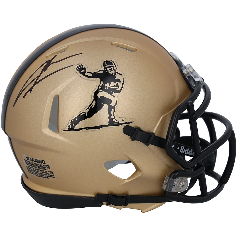 Charles Woodson Michigan Wolverines Autographed Gold Heisman Speed Mini Helmet