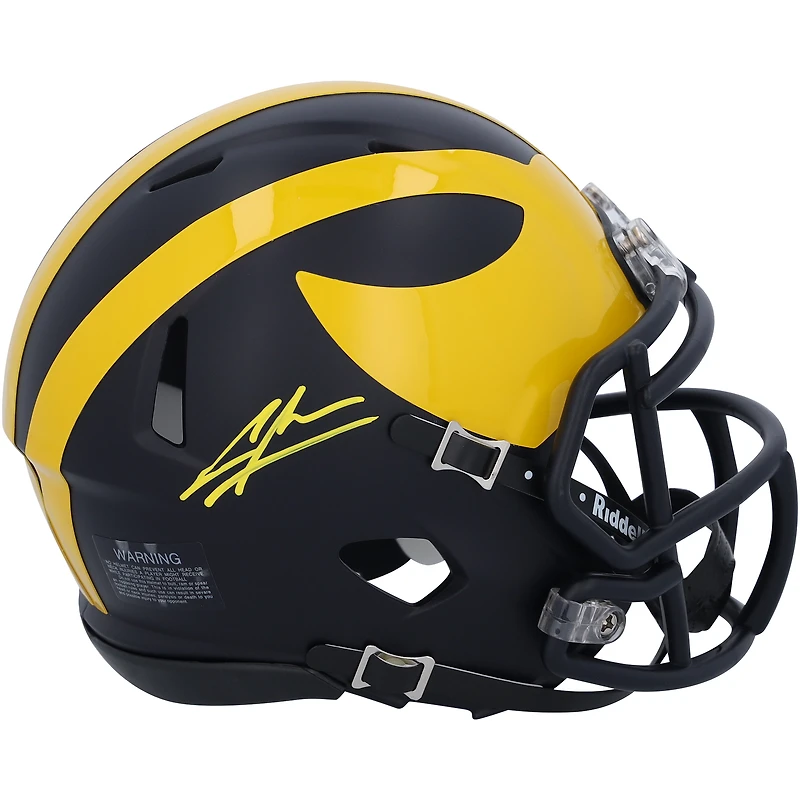 Casque Riddell miniature autographié par Charles Woodson, des Wolverines du Michigan
