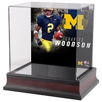 Étui de luxe pour mini-casque en acajou Charles Woodson Michigan Wolverines