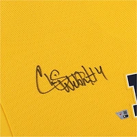 Chris Webber Michigan Wolverines Autographed Framed Maize Jordan Brand Replica Basketball Shorts - Suede Matting