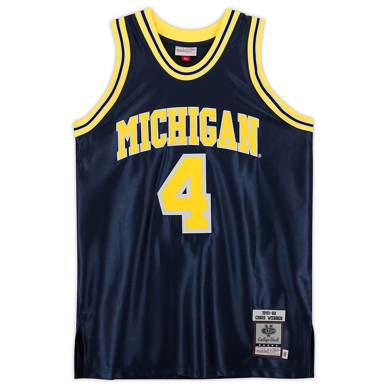 Chris Webber Michigan Wolverines Autographed Navy 1991-92 Mitchell & Ness Authentic Jersey with "Fab Five" Inscription