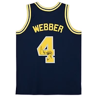 Chris Webber Michigan Wolverines Autographed Navy 1991-92 Mitchell & Ness Swingman Jersey with "Fab Five" Inscription