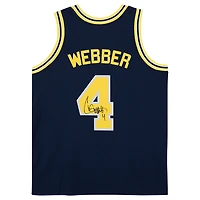 Chris Webber Michigan Wolverines Autographed Navy 1991-92 Mitchell & Ness Swingman Jersey