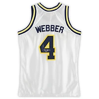 Chris Webber Michigan Wolverines Autographed White Mitchell & Ness 1991-92 Authentic Jersey