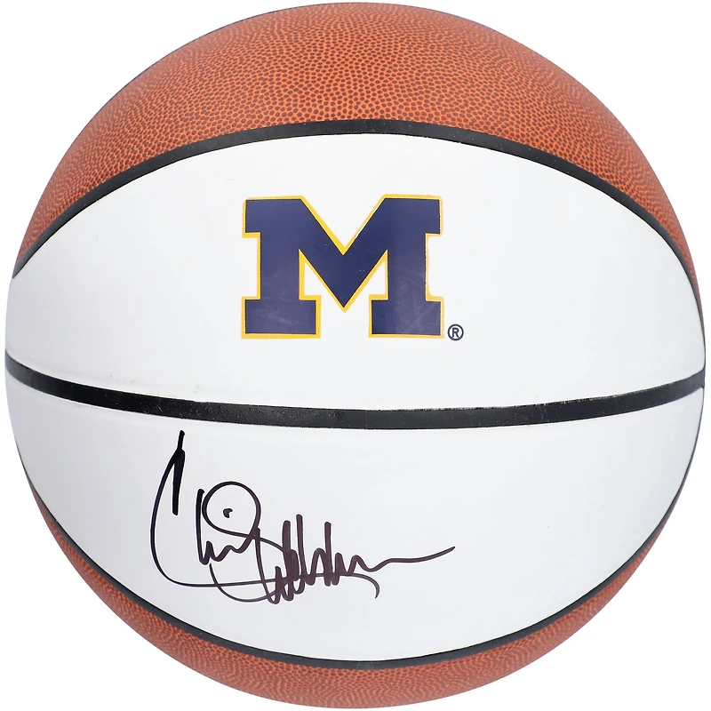 Chris Webber Michigan Wolverines Autographed White Panel Basketball
