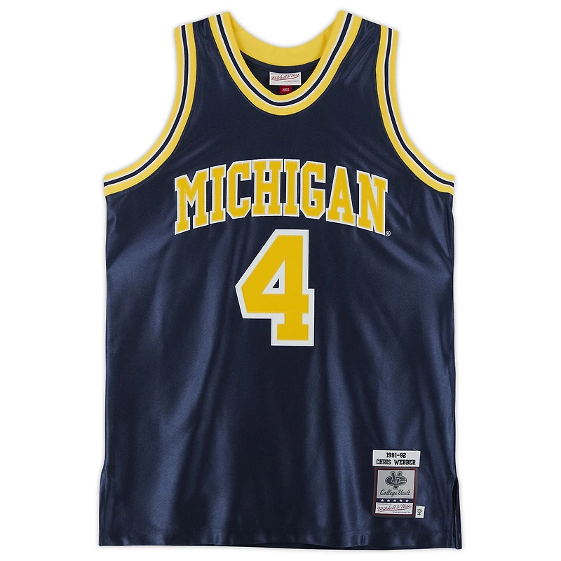 Chris Webber Navy Michigan Wolverines Autographed Mitchell & Ness 1991-92 Authentic Jersey with Multiple All American Inscriptions - Limited Edition of 30