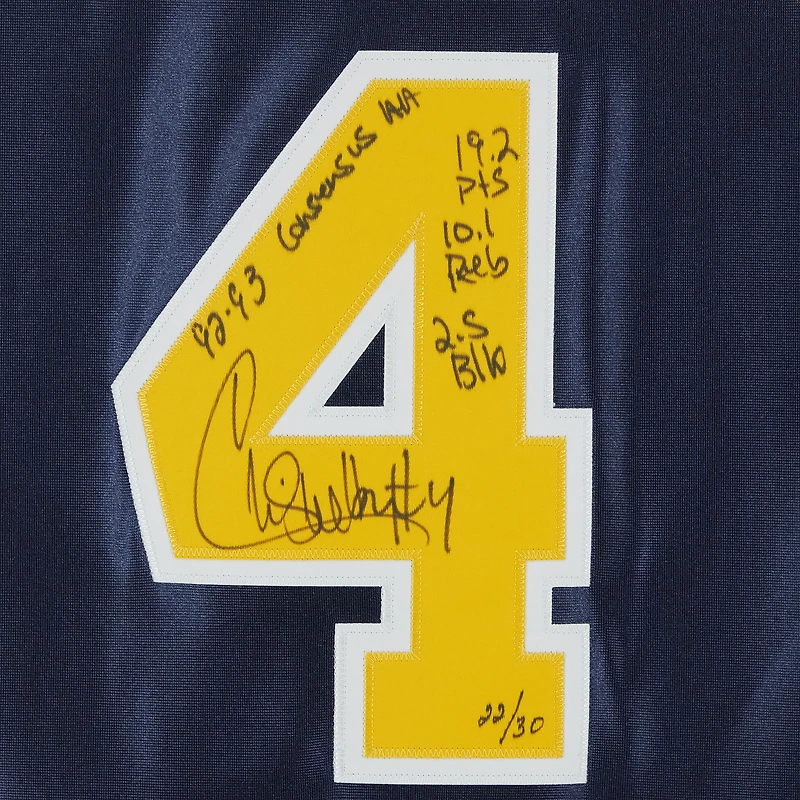 Chris Webber Navy Michigan Wolverines Autographed Mitchell & Ness 1991-92 Authentic Jersey with Multiple All American Inscriptions - Limited Edition of 30