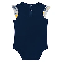 Ensemble de 2 bodies Happy Hearts pour nouveau-né bleu marine Michigan Wolverines fille