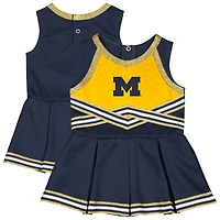 Girls Infant Colosseum Navy Michigan Wolverines Lollipop Park Cheer Dress