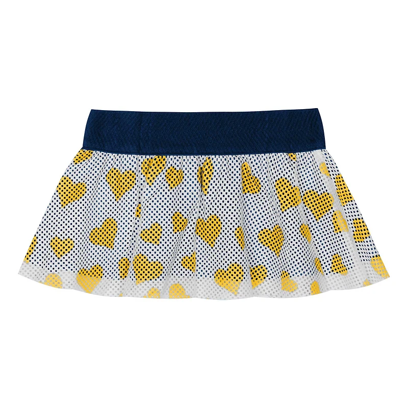 Girls Newborn & Infant Michigan Wolverines Two-Piece Love My Team Bodysuit Skirt Set