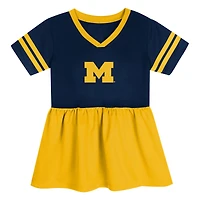 Robe en jersey tendance bleu marine/maïs pour filles de maternelle Outerstuff Michigan Wolverines Stadium Lights
