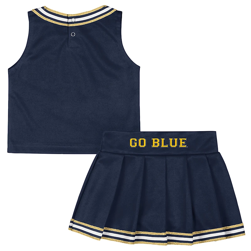 Girls Toddler Colosseum Navy Michigan Wolverines Lollipop Park Cheer Two-Piece Set