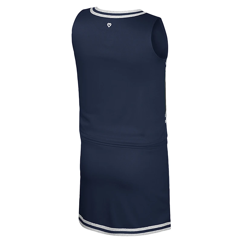 Girls Youth Colosseum Navy Michigan Wolverines Cheerleader Top & Skirt Set