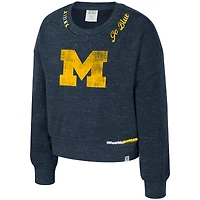 Girls Youth Colosseum  Navy Michigan Wolverines Just a Minute Sweatshirt