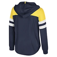 Girls Youth Colosseum Navy Michigan Wolverines Reflection Hoodie Long Sleeve T-Shirt