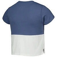 Girls Youth League Collegiate Wear Navy/White Michigan Wolverines Colorblocked T-Shirt