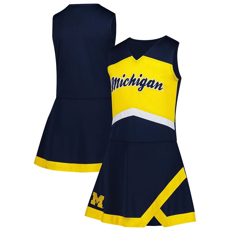 Robe pull capitaine des pom-pom girls Michigan Wolverines de la marine pour filles