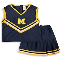 Ensemble de cheerleading deux pièces pour jeunes filles, Michigan Wolverines, bleu marine