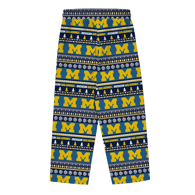 Infant & Newborn Outerstuff Navy Michigan Wolverines Ugly Sweater Pajama Set