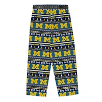 Infant & Newborn Outerstuff  Navy Michigan Wolverines Ugly Sweater Pajama Set
