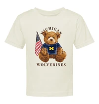Infant  Cream Michigan Wolverines All-American Teddi T-Shirt