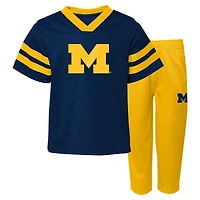 Ensemble maillot et pantalon deux pièces pour bébé bleu marine Michigan Wolverines Red Zone