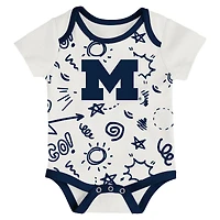 Infant Outerstuff Michigan Wolverines All Day Play Three-Piece Bodysuit Set