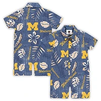 Infant Wes & Willy Navy Michigan Wolverines Vintage Floral Romper