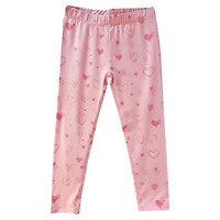 Infant Wes & Willy Pink Michigan Wolverines Heart Print Ruffle Long Sleeve T-Shirt and Pants Sleep Set