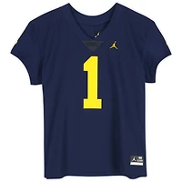 Jim Harbaugh Michigan Wolverines Autographed Navy Jordan Brand Elite Jersey with Multiple Inscriptions - Limited Edition of 23
