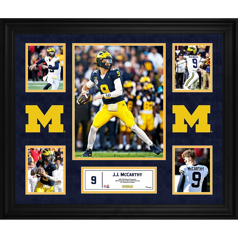J.J. McCarthy Michigan Wolverines Framed 5-Photo Collage