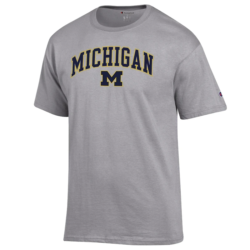 T-shirt gris chiné avec logo Arch Over des Michigan Wolverines pour homme