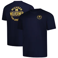 T-shirt à manches longues pour homme Fanatics bleu marine Michigan Wolverines Fast Break 2 Hit