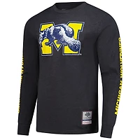 T-shirt à manches longues Michigan Wolverines Team Pride pour homme Mitchell & Ness anthracite