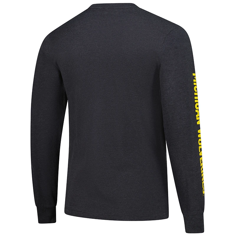T-shirt à manches longues Michigan Wolverines Team Pride pour homme Mitchell & Ness anthracite