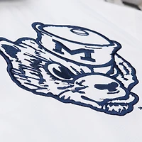 Veste à capuche entièrement boutonnée Michigan Wolverines Coaches pour homme Mitchell & Ness blanche