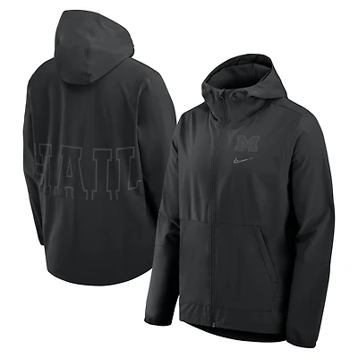 Men's Nike  Black Michigan Wolverines Performance Full-Zip Woven Jacket