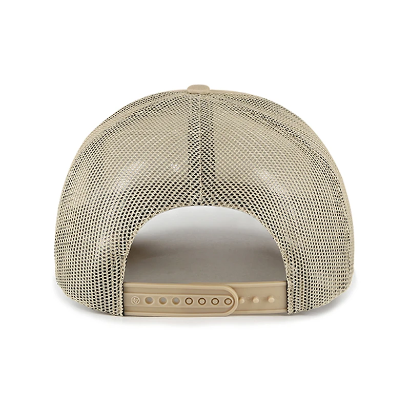 Men's '47 Khaki Michigan Wolverines Foam Front Mesh Trucker Snapback Hat