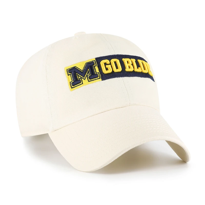 Men's '47 Natural Michigan Wolverines Clean Up Adjustable Hat