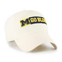 Men's '47 Natural Michigan Wolverines Clean Up Adjustable Hat