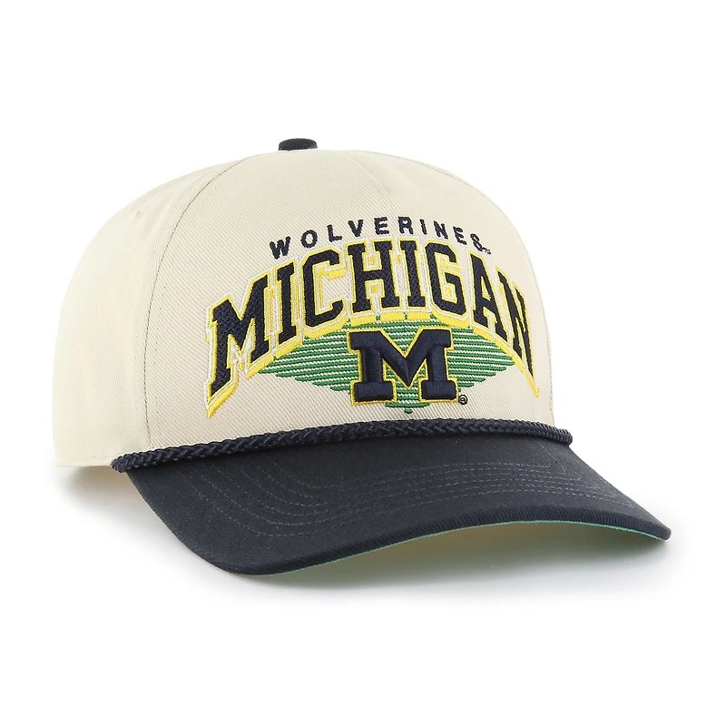 Men's '47 Natural Michigan Wolverines Pomona Two-Tone Rope Hitch Adjustable Hat