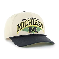 Men's '47 Natural Michigan Wolverines Pomona Two-Tone Rope Hitch Adjustable Hat